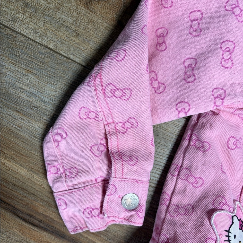 Kids pink Hello Kitty denim jacket - Picture 4 of 8